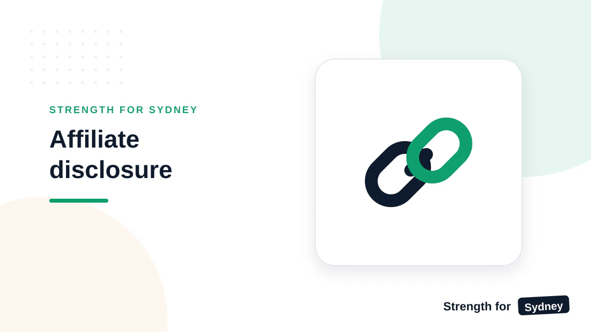 Strength for Sydney illustration titled Affiliate disclosure