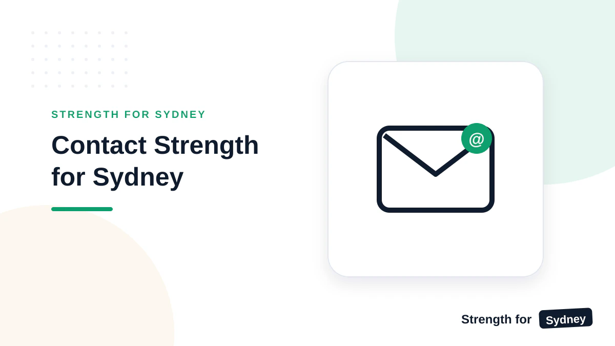 Strength for Sydney illustration titled Contact Strength for Sydney