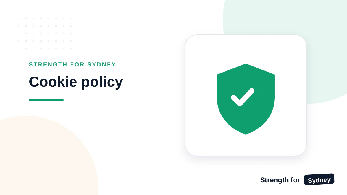 Strength for Sydney illustration titled Cookie policy