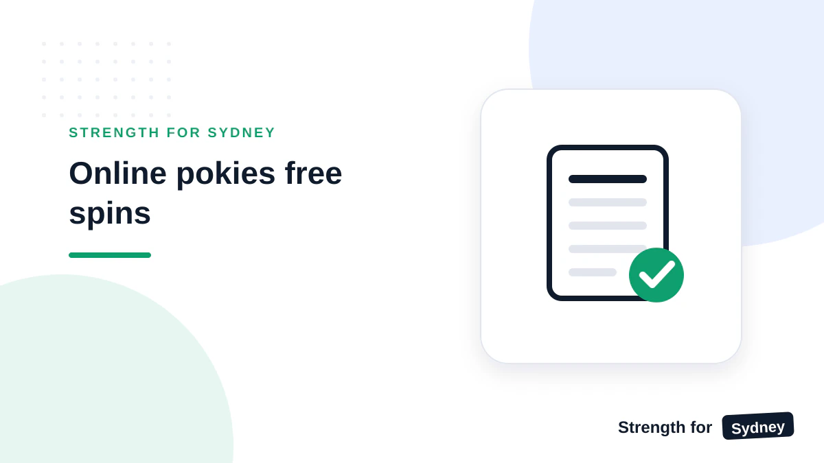 Strength for Sydney illustration titled Online pokies free spins