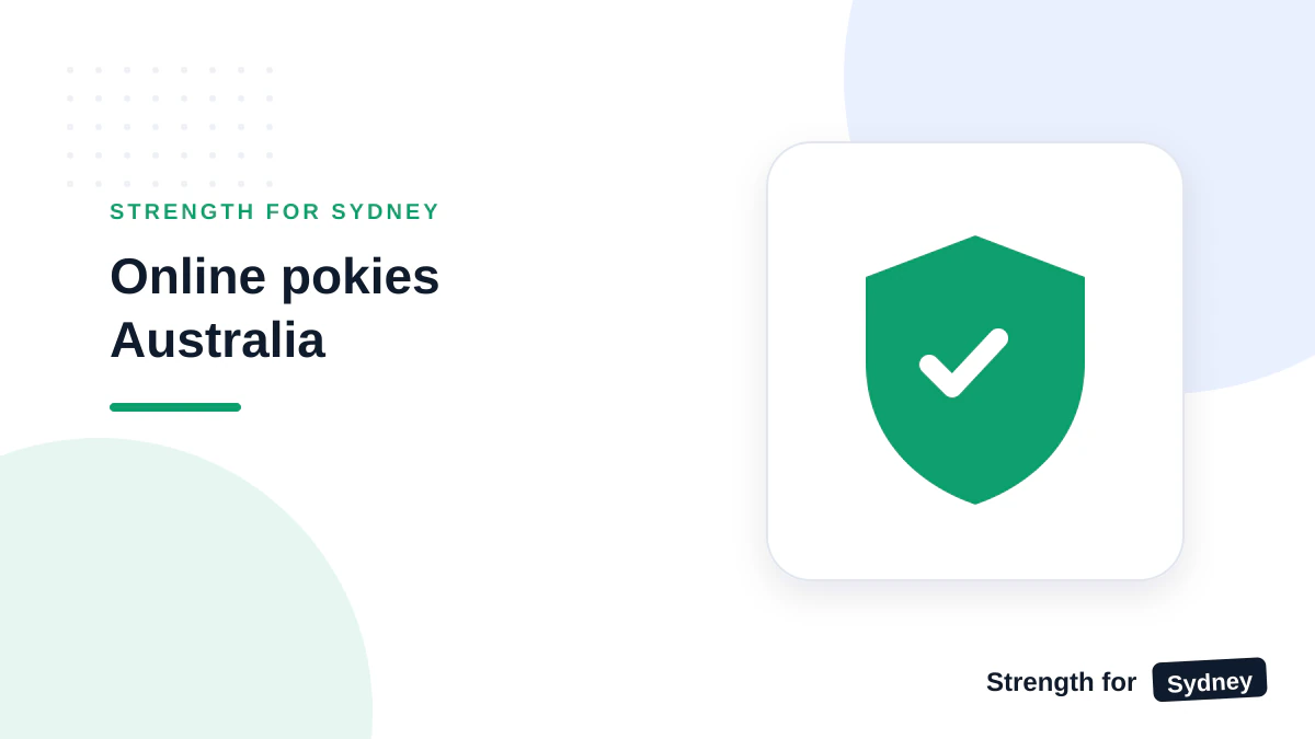 Strength for Sydney illustration titled Online pokies Australia