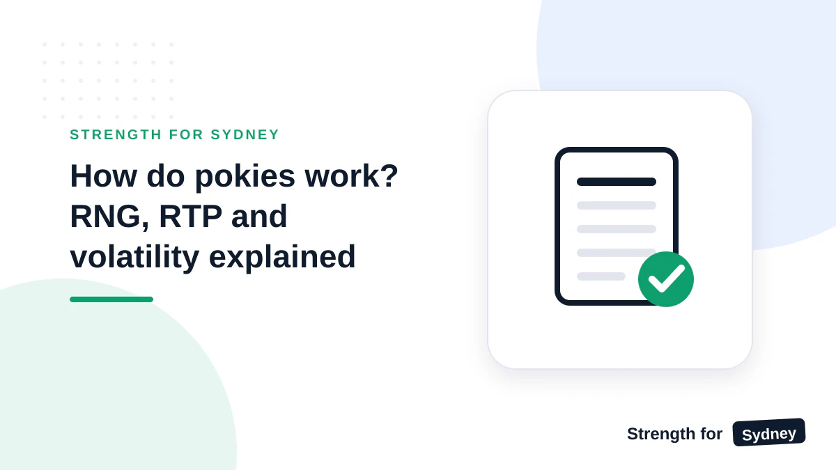 Strength for Sydney illustration titled How do pokies work?