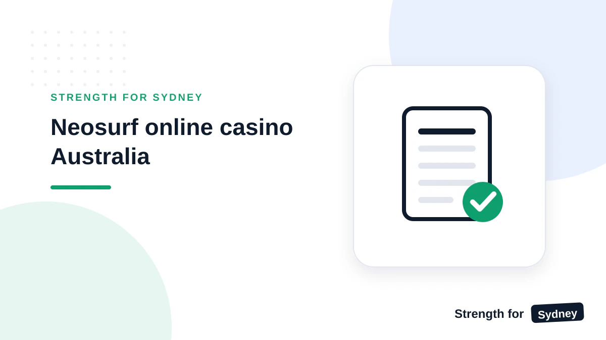Strength for Sydney illustration titled Neosurf online casino Australia