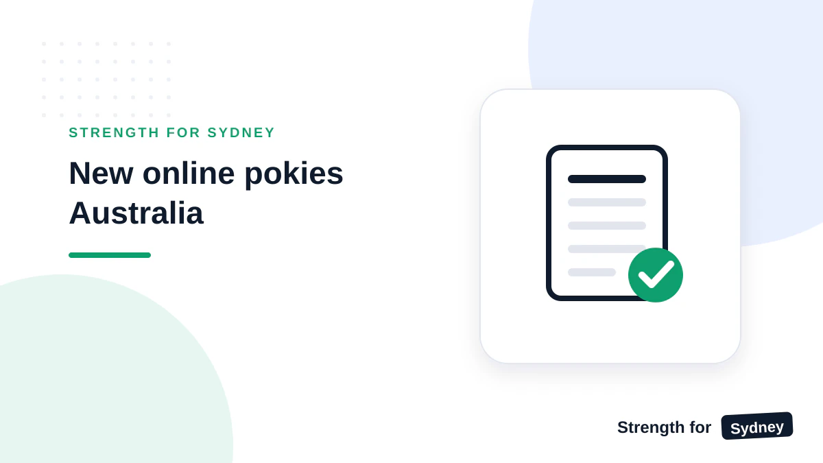 Strength for Sydney illustration titled New online pokies Australia