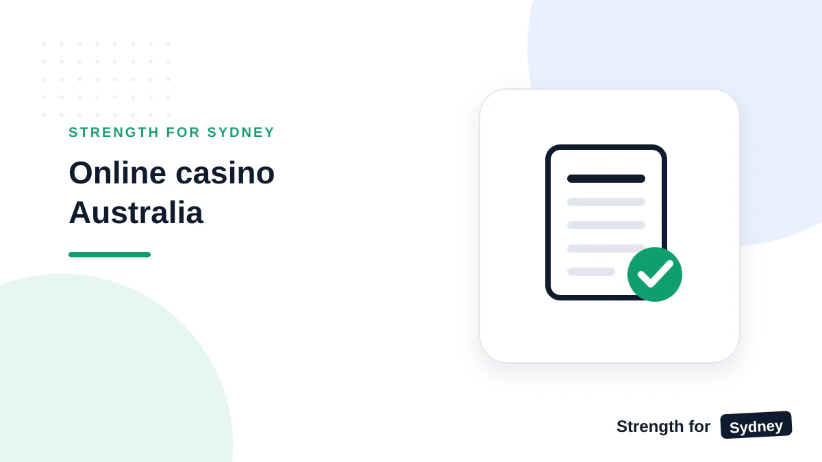 Strength for Sydney illustration titled Online casino Australia