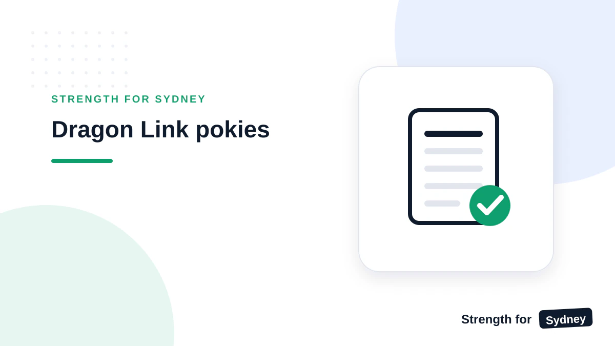 Strength for Sydney illustration titled Dragon Link pokies