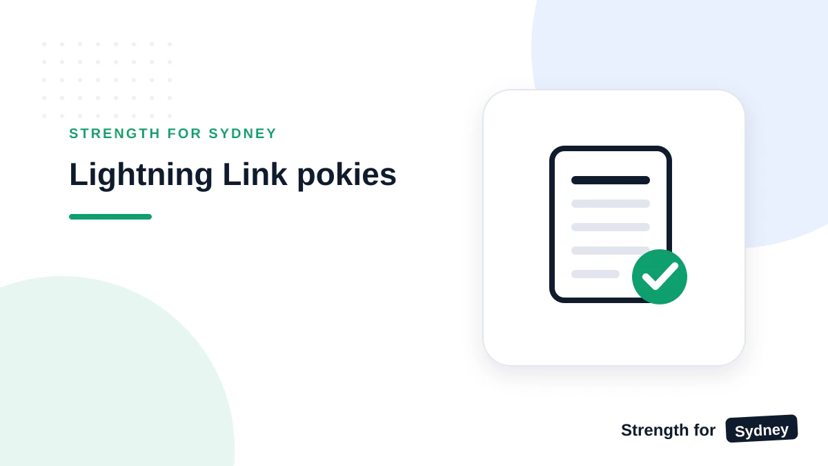Strength for Sydney illustration titled Lightning Link pokies