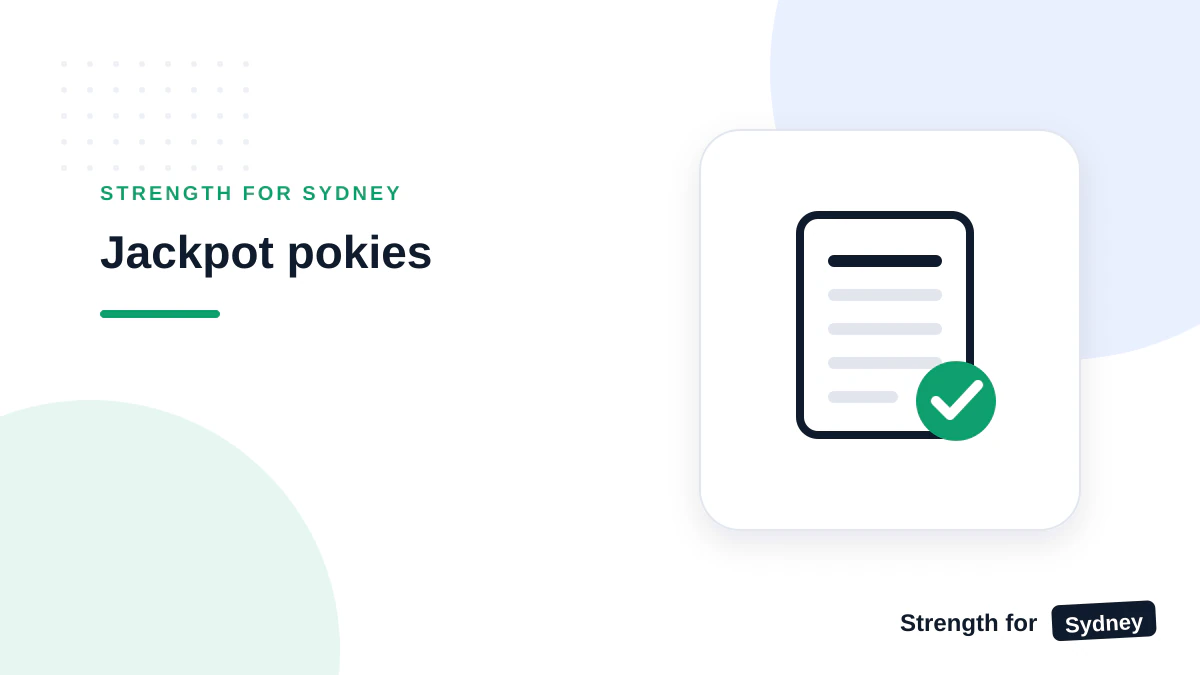 Strength for Sydney illustration titled Jackpot pokies