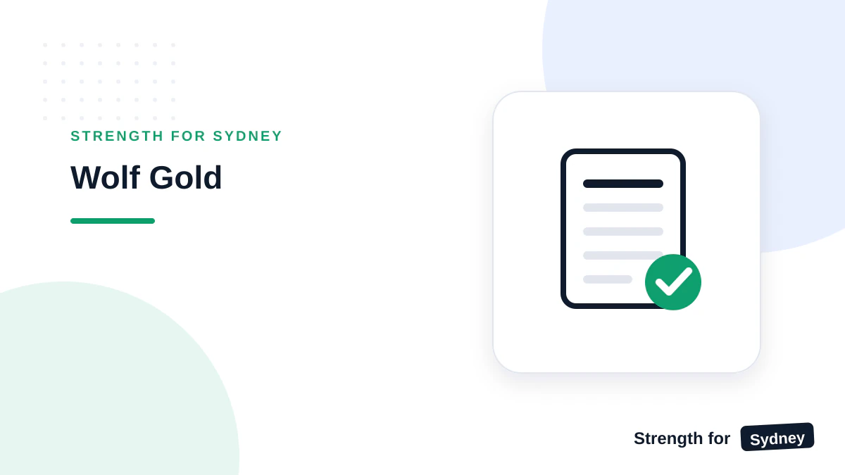 Strength for Sydney illustration titled Wolf Gold