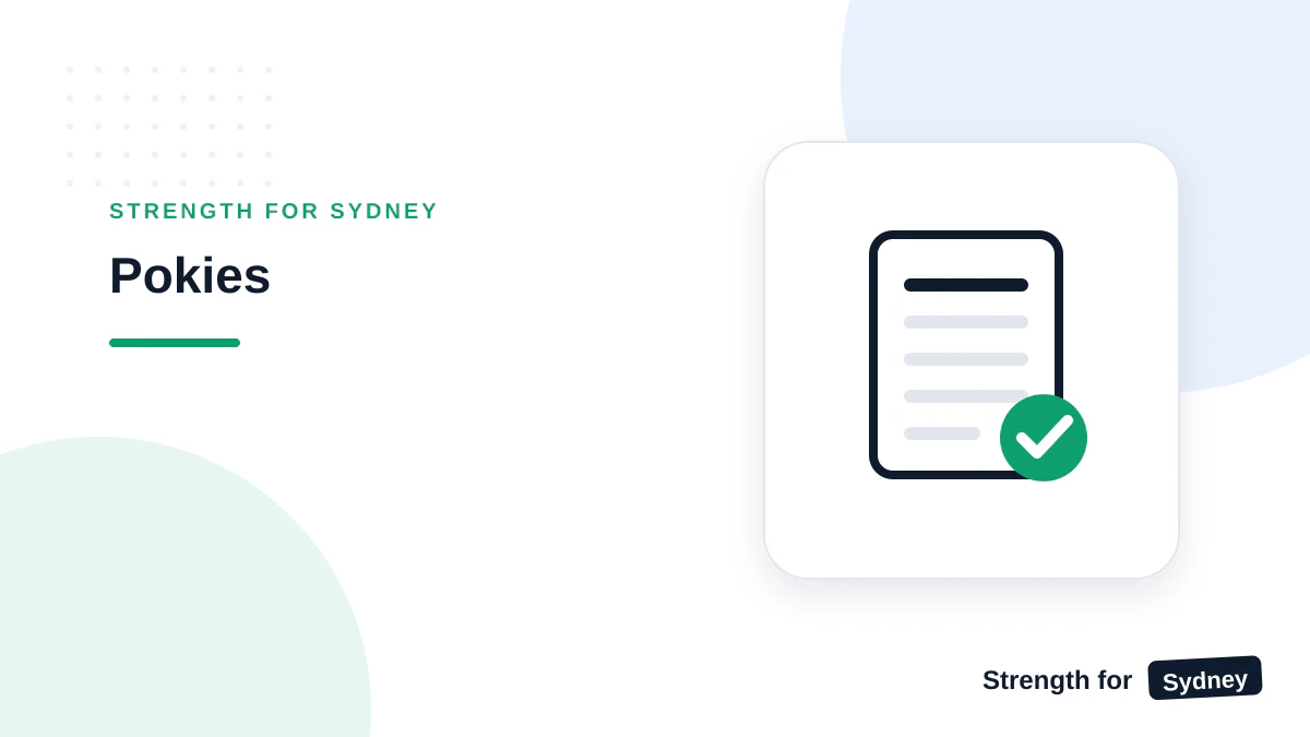 Strength for Sydney illustration titled Pokies