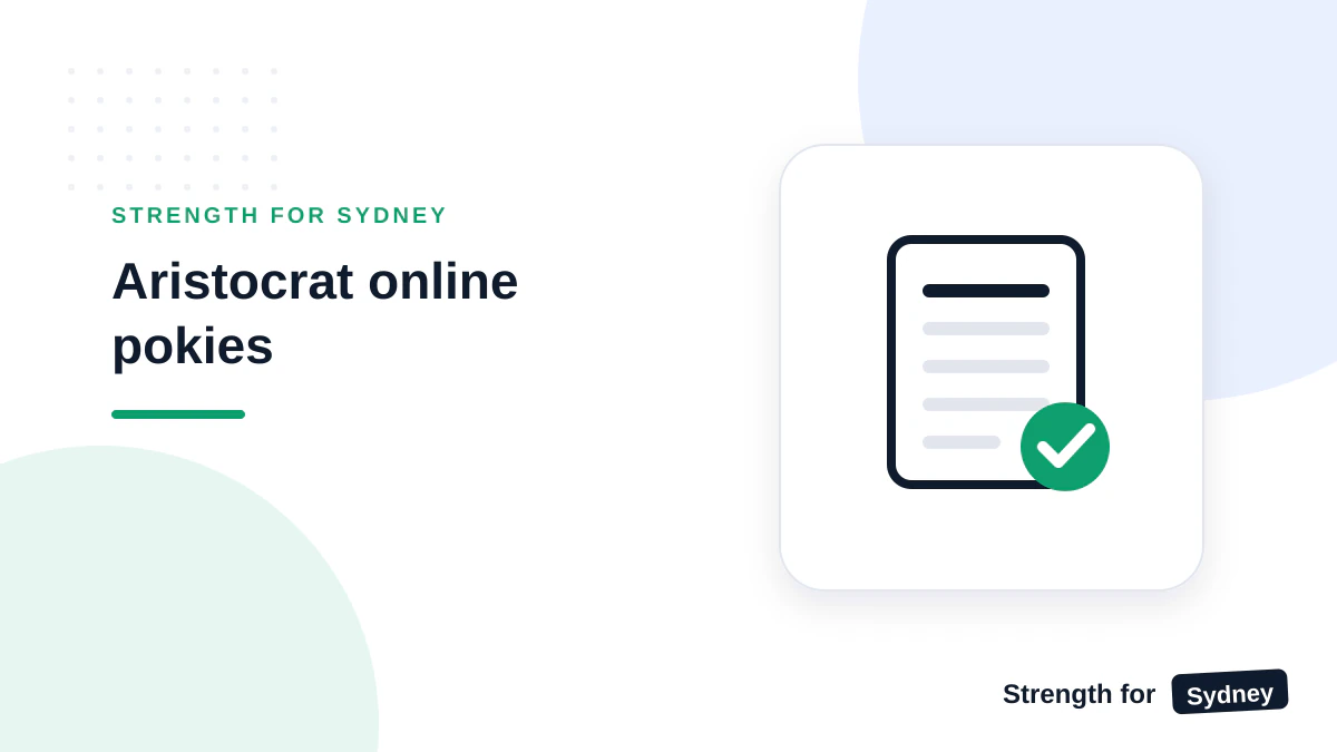 Strength for Sydney illustration titled Aristocrat online pokies